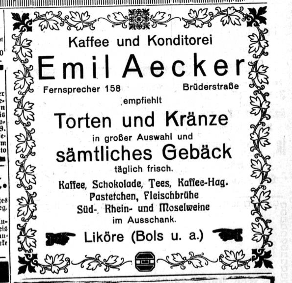 Werbung um 1910.